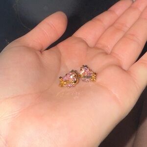 Juicy Couture Pink and Gold Stud Earrings